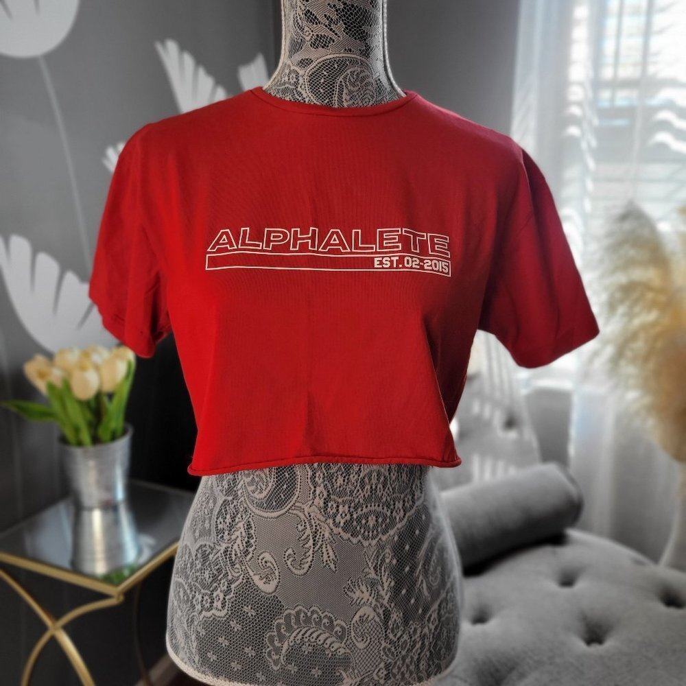 Alphalete Athletics Short Sleeve Crop- Red